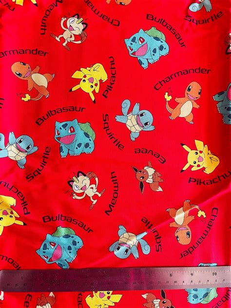 Pokémon Fabric Licensed U.S. Based Seller | Etsy