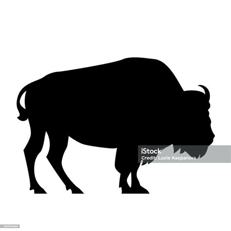 Bison Buffalo Animal Silhouette Stock Illustration - Download Image Now ...