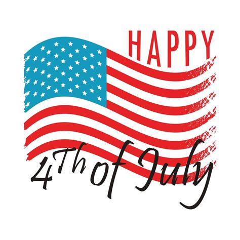 happy 4th of july flag 3702298 Vector Art at Vecteezy