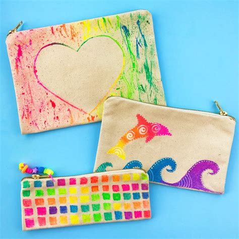 DIY Pen & Pencil Pouches Canvas Bags