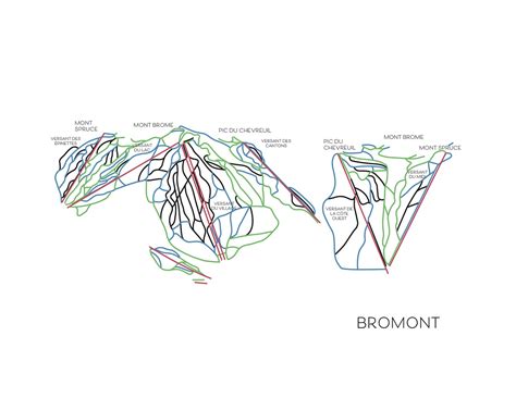 Bromont Colour Ski Trail Printable Map Artwork - Etsy