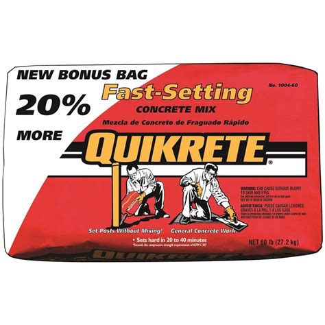 Quikrete 1004-60 Fast-Setting Concrete Mix 60lb at Sutherlands