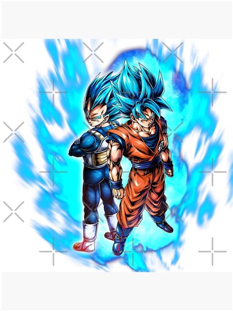 "Super Saiyan Blue Goku and Vegeta (Dragon Ball Super)" Poster for Sale ...