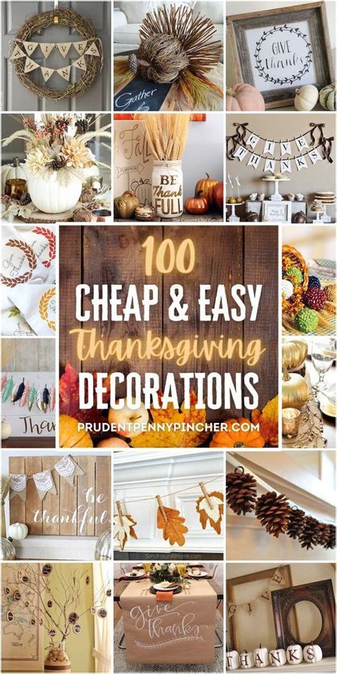 100 Cheap and Easy DIY Thanksgiving Decorations - Prudent Penny Pincher