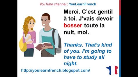 French Lesson 182 - STUDENTS TALKING Informal French dialogue ...