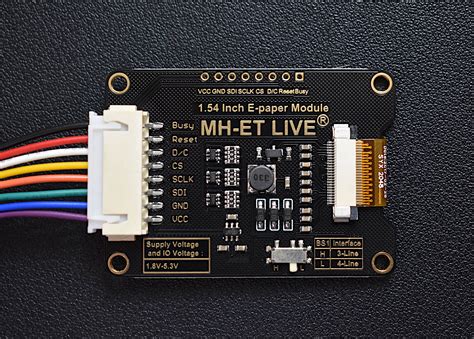 e-Paper Display for Arduino (1.54in, 200x200 Pixels) — Maker Portal