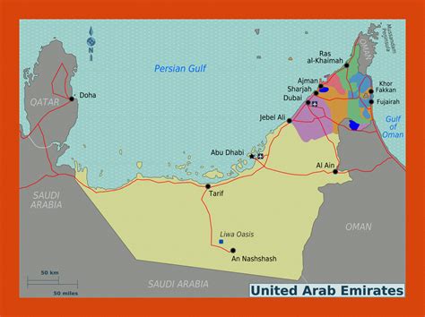 Regions map of UAE | Maps of UAE (United Arab Emirates) | Maps of Asia ...