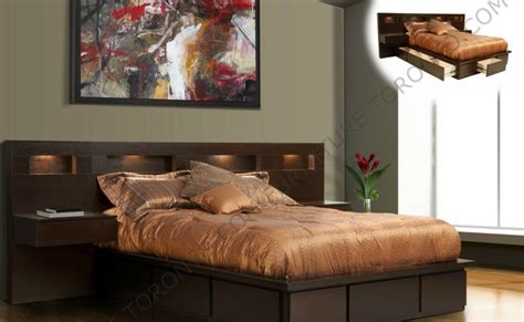 Modern and Contemporary Design: Modern Bed with Drawers - Made in Canada