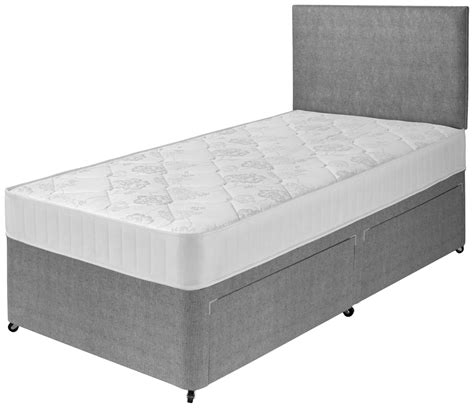 Argos Home Elmdon Single Comfort 2 Drawer Divan Bed - Grey (4641506 ...