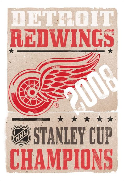 Detroit Redwings - Stanley Cup Champs | Detroit red wings, Red wings ...