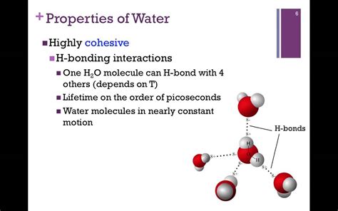 Describe the Chemical Properties of Water