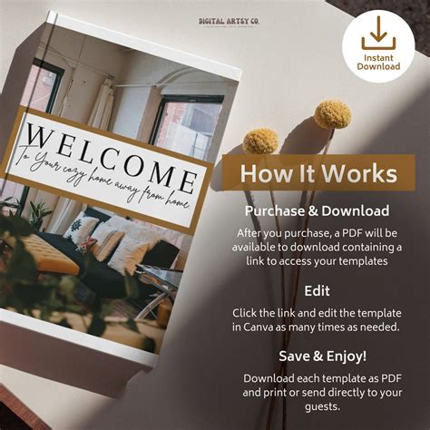 Airbnb Welcome Book Template Editable Design Brown and - Etsy