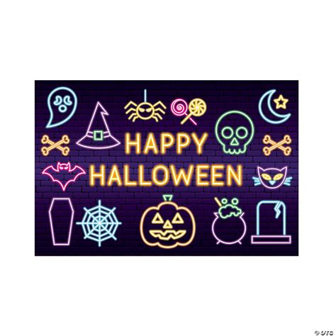 Neon Lights Backdrop Halloween Decoration | Oriental Trading