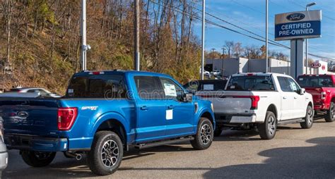 Ford Trucks at a Dealership in Monroeville, Pennsylvania, USA Editorial Image - Image of ...