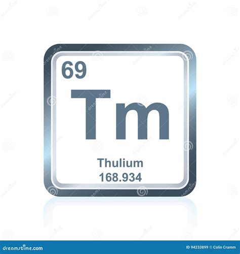 Chemical Element Thulium from the Periodic Table Stock Illustration - Illustration of physical ...