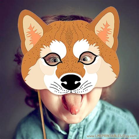 Shiba Inu Dog Mask Printable Halloween Masks Crypto Coin Puppy - Etsy ...