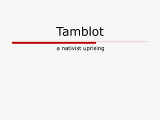 Tamblot revised | PPT