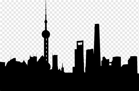 Shanghai, China, Skyline, Silhouette, Cityscape, Architecture ...