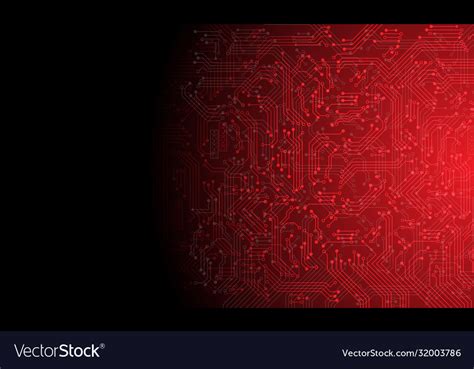 Technology red circuit mainboard computer Vector Image