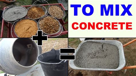 how to mix concrete with a mixer make ciment - YouTube