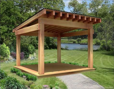 Shed Roof Pergola Designs With Fans