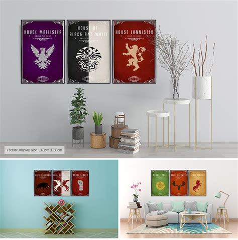 Game Of Thrones Stark Targaryen Kraft Paper Wall Art Poster - WePosters ...