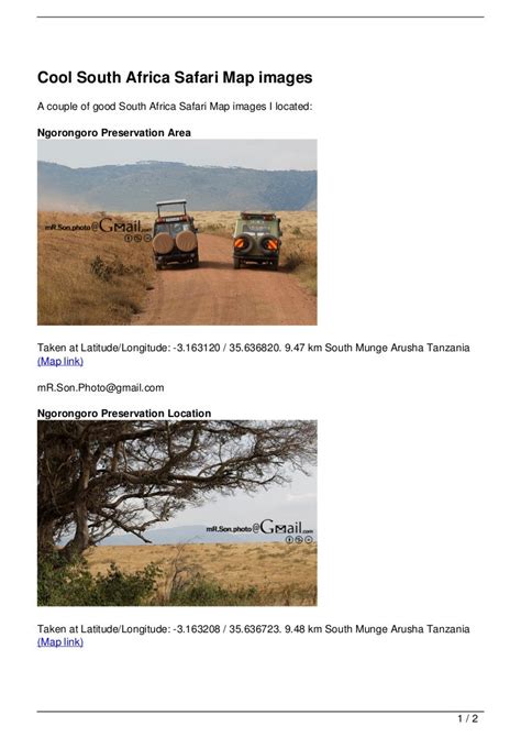 Cool South Africa Safari Map images