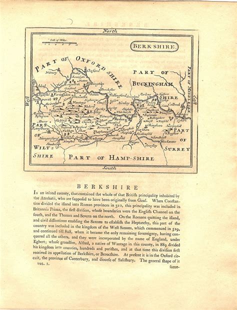 Berkshire antique map from Grose's 'Antiquities ...' 1783 – Maps and ...