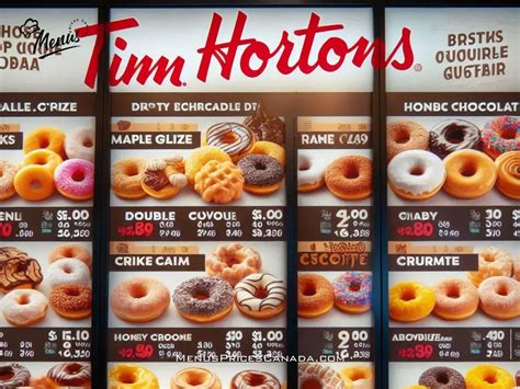 Tim Hortons Donuts Menu Canada 2024 - Updated