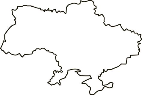 Map of Ukraine. Outline map vector illustration 8726675 Vector Art at ...