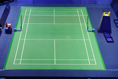 International Standard Badminton Court Stock Photo - Image of emptiness ...