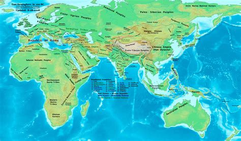 The Eastern Hemisphere, 100 BC (Illustration) - World History Encyclopedia