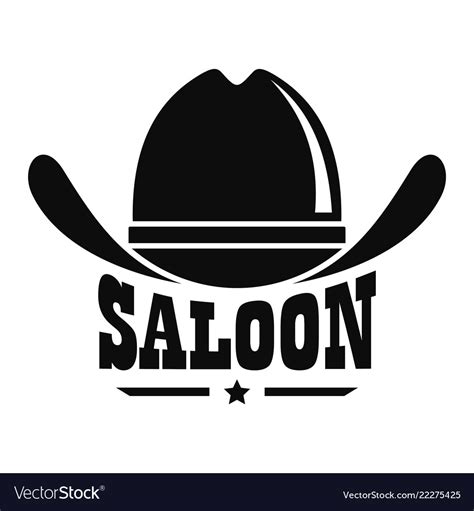 Saloon logo simple style Royalty Free Vector Image
