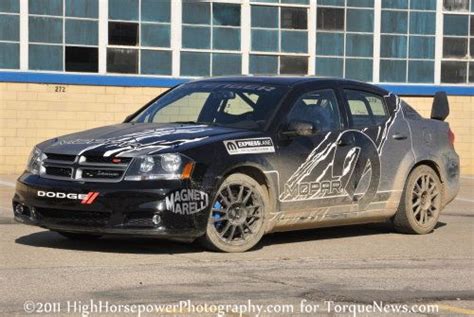 The Dodge Avenger Rally Car from the front | Torque News