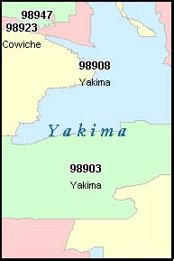 Yakima Wa Zip Code Map - Map