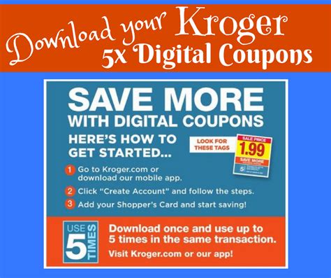 Download your Kroger 5x Digital Coupons (268 NEW)!! | Kroger Krazy