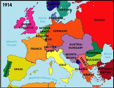 map of europe 1914 alliances