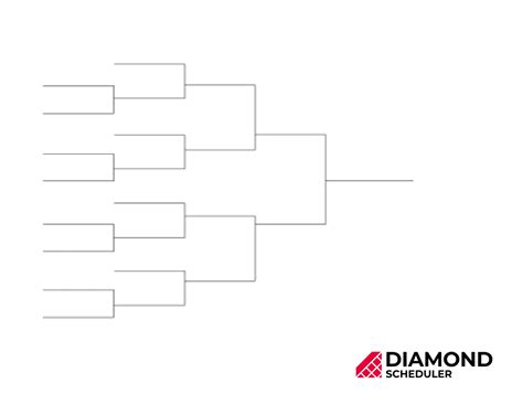 12-Team Single Elimination Bracket Printable | Diamond Scheduler