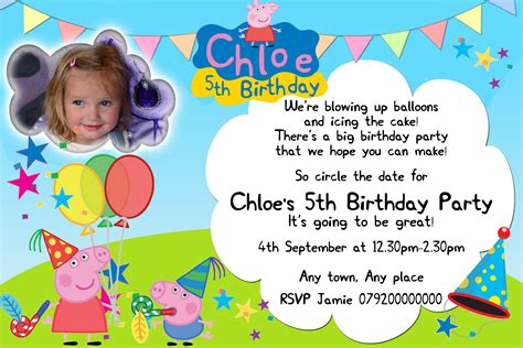 Peppa Pig Invitation Template New Peppa Pig Birthday Invitation Wording Of Peppa … | Pig ...