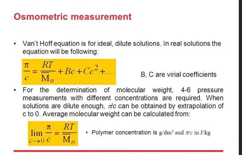 Osmotic Pressure Equation