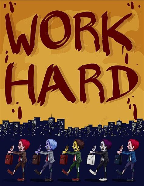 Zombies Walking In The City Work Hard Zombie Lifestyle Vector, Work Hard, Zombie, Lifestyle PNG ...