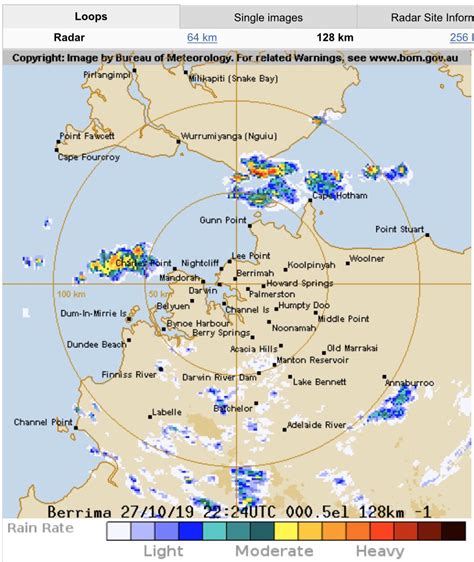 Bom Darwin Radar Loop Map