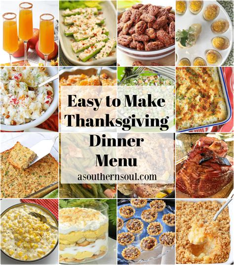 Thanksgiving Buffet Menu Ideas