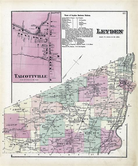 1875 Map of Leyden Township Lewis County New York - Etsy