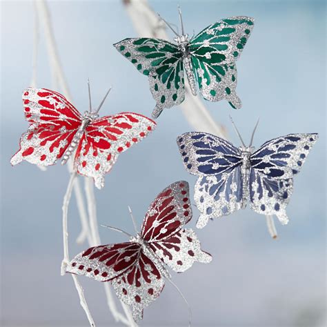 Assorted Glittered Artificial Butterflies - Birds & Butterflies - Basic Craft Supplies - Craft ...