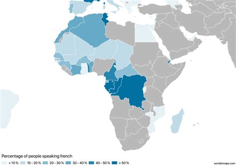 Francophone countries - World in maps