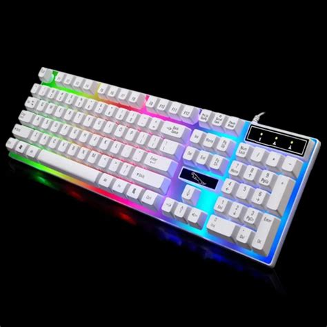 Wired USB Computer Keyboard Colorful Backlight Keyboard Waterproof Game ...