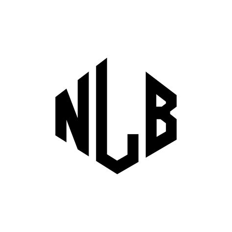 diseño de logotipo de letra nlb con forma de polígono. diseño de ...