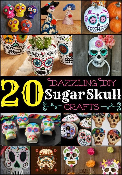 20 Dazzling DIY Sugar Skull Crafts | Skull crafts, Sugar skull crafts ...