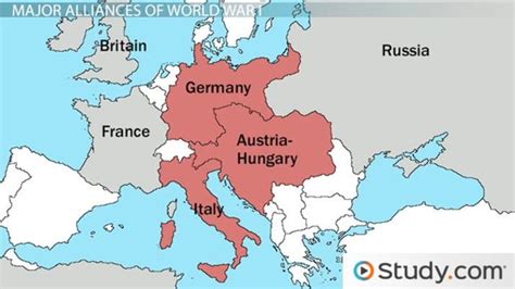 World War 1 Map Of Allies And Central Powers